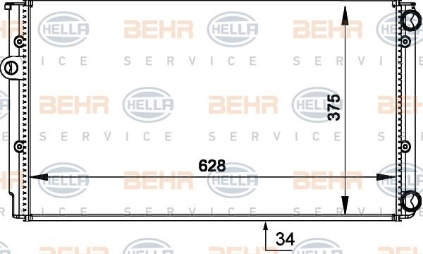 Hella 8MK 376 714-044 Радіатор охолодження двигуна 8MK376714044: Купити в Україні - Добра ціна на EXIST.UA!