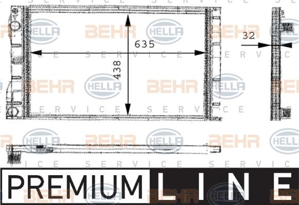 Hella 8MK 376 717-031 Радіатор охолодження двигуна 8MK376717031: Купити в Україні - Добра ціна на EXIST.UA!