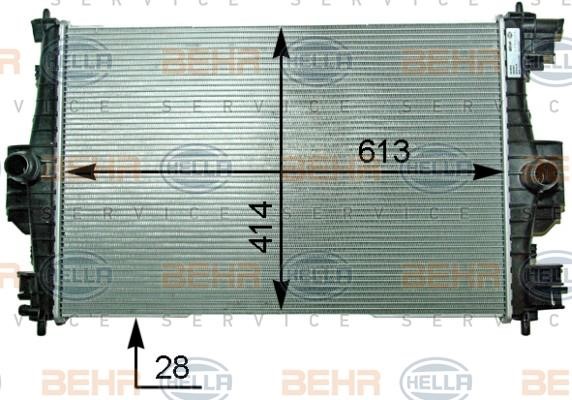 Hella 8MK 376 910-301 Радіатор охолодження двигуна 8MK376910301: Купити в Україні - Добра ціна на EXIST.UA!