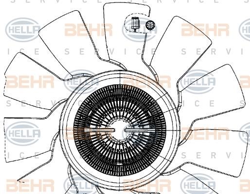 Hella 8MV 376 907-041 Вискомуфта 8MV376907041: Приваблива ціна - Купити в Україні на EXIST.UA!