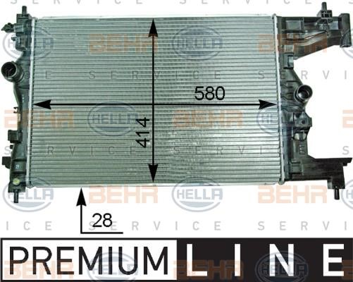 Hella 8MK 376 910-221 Радіатор охолодження двигуна 8MK376910221: Купити в Україні - Добра ціна на EXIST.UA!