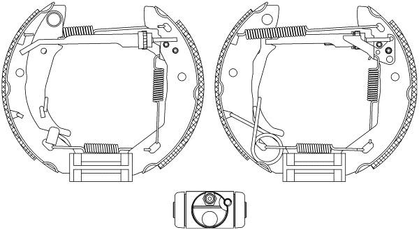 Hella 8DB 355 004-521 Колодки гальмівні барабанні, комплект 8DB355004521: Купити в Україні - Добра ціна на EXIST.UA!