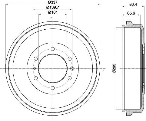 Hella 8DT 355 302-661 Барабан гальмівний 8DT355302661: Купити в Україні - Добра ціна на EXIST.UA!