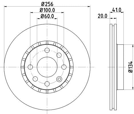 Hella 8DD 355 127-071 Диск гальмівний передній вентильований 8DD355127071: Купити в Україні - Добра ціна на EXIST.UA!