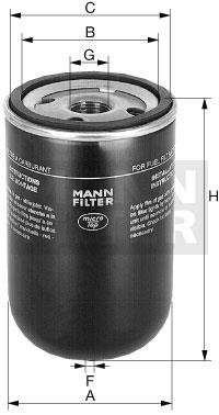 Mann-Filter WK 815 Фільтр палива WK815: Приваблива ціна - Купити в Україні на EXIST.UA!