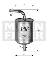 Mann-Filter WK 614/1 Фільтр палива WK6141: Купити в Україні - Добра ціна на EXIST.UA!