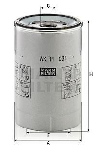 Mann-Filter WK 11 038 Z Фільтр палива WK11038Z: Купити в Україні - Добра ціна на EXIST.UA!