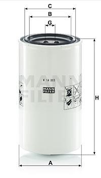 Mann-Filter W 14003 Фільтр гідравлічний W14003: Приваблива ціна - Купити в Україні на EXIST.UA!