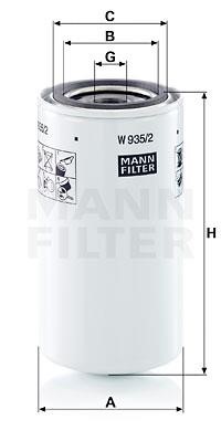 Mann-Filter W 935/2 Фільтр гідравлічний W9352: Купити в Україні - Добра ціна на EXIST.UA!