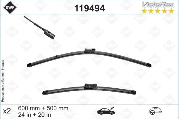 Стеклоочистители Volvo C40 (Вольво С40): 119494 SWF Щетка стеклоочистителя
