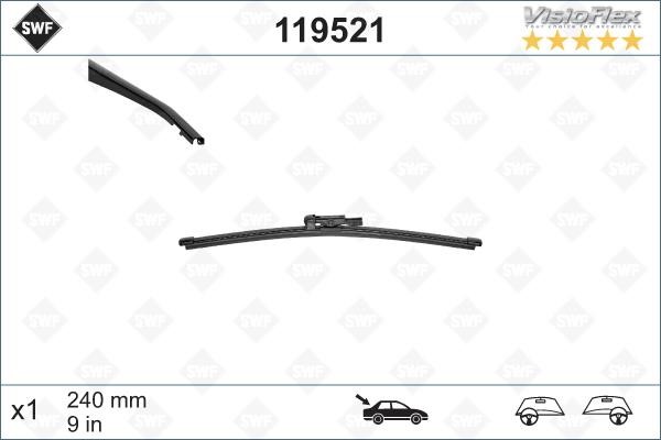 SWF 119521 Щітка склоочисника задня SWF VisioFlex Rear 230 мм (9") 119521: Купити в Україні - Добра ціна на EXIST.UA!