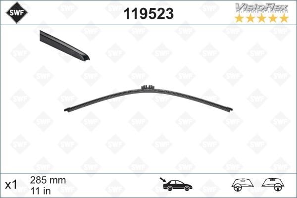 SWF 119523 Щітка склоочисника задня SWF VisioFlex Rear 280 мм (11") 119523: Купити в Україні - Добра ціна на EXIST.UA!