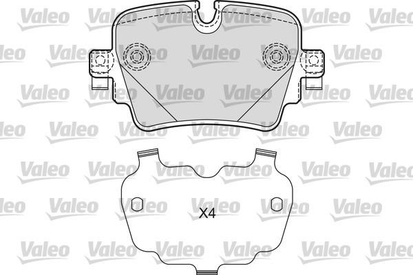 Valeo 601670 Гальмівні колодки задні, комплект 601670: Приваблива ціна - Купити в Україні на EXIST.UA!