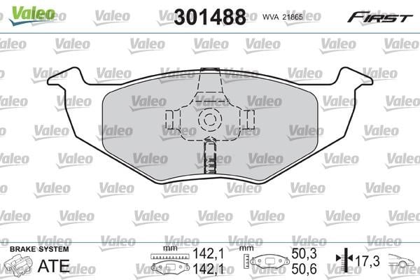Valeo 301488 Гальмівні колодки, комплект 301488: Купити в Україні - Добра ціна на EXIST.UA!