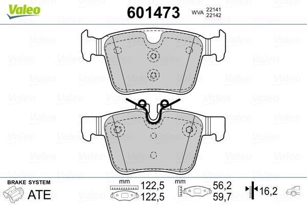 Valeo 601473 Гальмівні колодки, комплект 601473: Купити в Україні - Добра ціна на EXIST.UA!