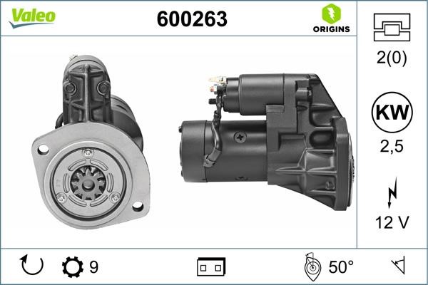 Valeo 600263 Стартер 600263: Купити в Україні - Добра ціна на EXIST.UA!