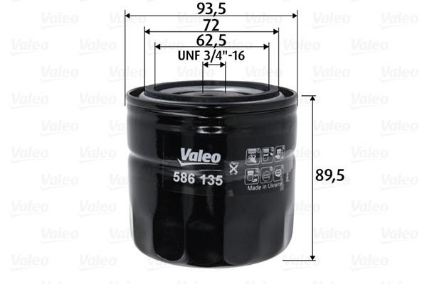 Valeo 586135 Фільтр масляний 586135: Купити в Україні - Добра ціна на EXIST.UA!