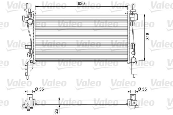 Valeo 701718 Радіатор, система охолодження двигуна 701718: Приваблива ціна - Купити в Україні на EXIST.UA!