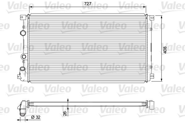 Valeo 701725 Радіатор, система охолодження двигуна 701725: Купити в Україні - Добра ціна на EXIST.UA!