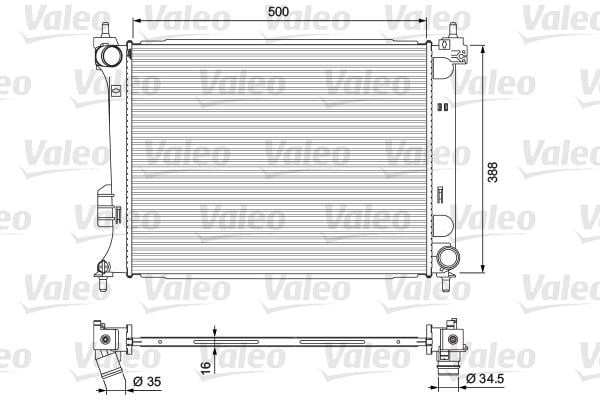 Valeo 701729 Радіатор, система охолодження двигуна 701729: Приваблива ціна - Купити в Україні на EXIST.UA!