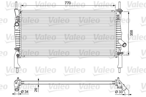 Valeo 701731 Радіатор, система охолодження двигуна 701731: Приваблива ціна - Купити в Україні на EXIST.UA!