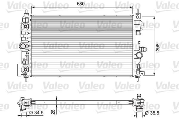 Valeo 701733 Радіатор, система охолодження двигуна 701733: Купити в Україні - Добра ціна на EXIST.UA!