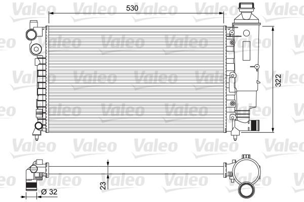 Valeo 231526 Радіатор охолодження двигуна 231526: Приваблива ціна - Купити в Україні на EXIST.UA!
