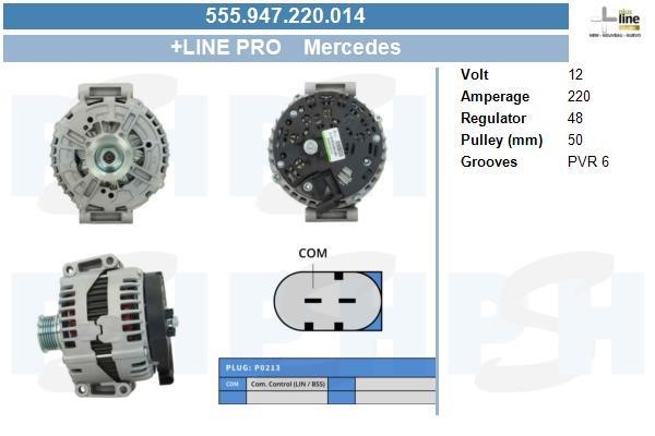 Генератор авто Mercedes S-Class (Мерседес С-Класса): 555947220014 BV PSH Генератор