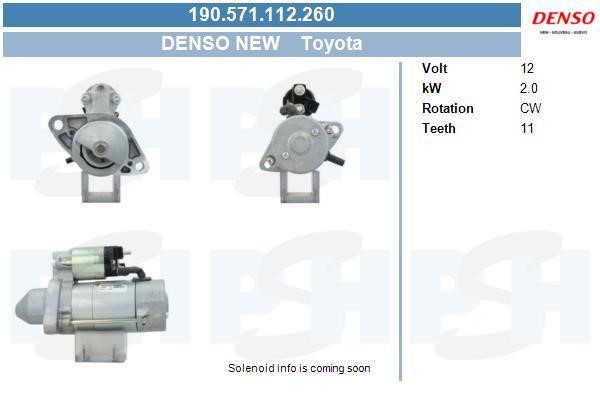 BV PSH 190.571.112.260 Стартер 190571112260: Купити в Україні - Добра ціна на EXIST.UA!