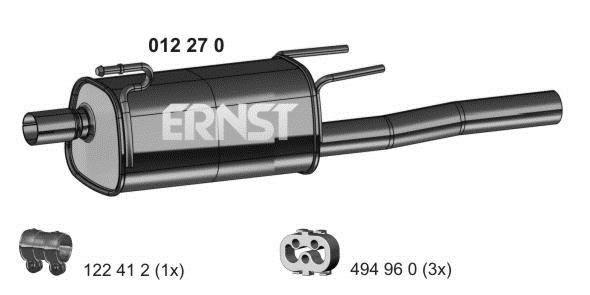 Ernst 012270 Глушник, задня частина 012270: Купити в Україні - Добра ціна на EXIST.UA!