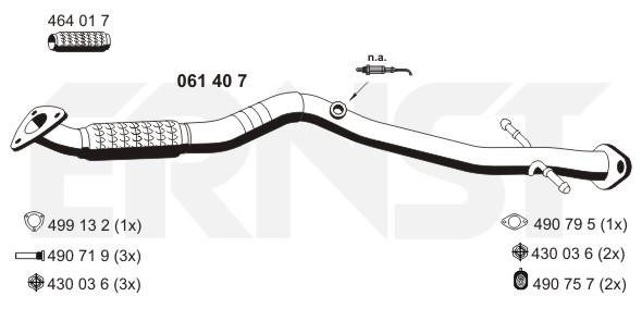 Ernst 061407 Вихлопна труба 061407: Купити в Україні - Добра ціна на EXIST.UA!