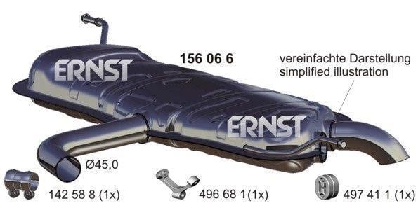 Ernst 156066 Глушник, задня частина 156066: Купити в Україні - Добра ціна на EXIST.UA!