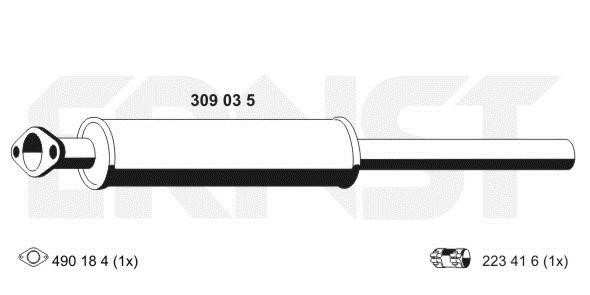 Ernst 309035 Додатковий глушник 309035: Купити в Україні - Добра ціна на EXIST.UA!