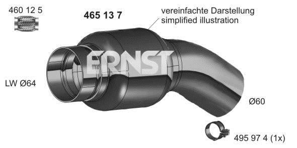 Ernst 465137 Гнучка труба, система відведення ВГ 465137: Купити в Україні - Добра ціна на EXIST.UA!