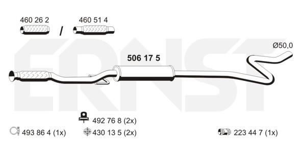 Ernst 506175 Глушник, середня частина 506175: Купити в Україні - Добра ціна на EXIST.UA!