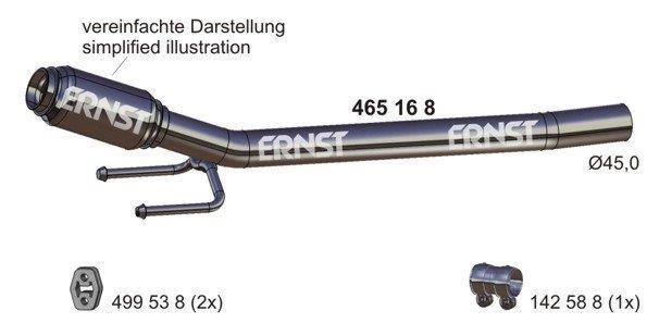 Ernst 465168 Труба вихлопна, ремонтна 465168: Купити в Україні - Добра ціна на EXIST.UA!