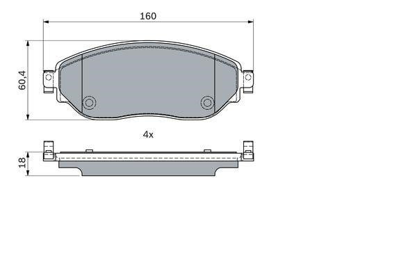 Bosch 0 986 494 741 Гальмівні колодки передні, комплект 0986494741: Купити в Україні - Добра ціна на EXIST.UA!