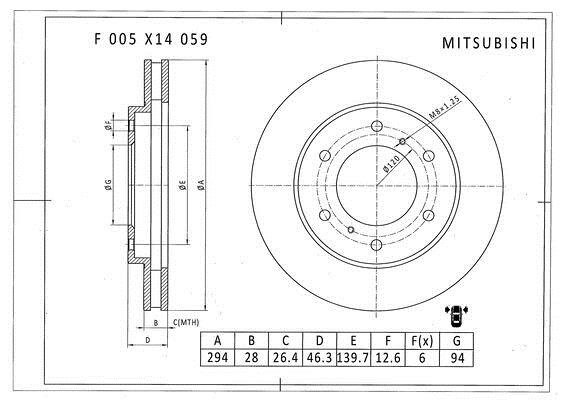 Bosch F 005 X14 059 Диск гальмівний F005X14059: Купити в Україні - Добра ціна на EXIST.UA!