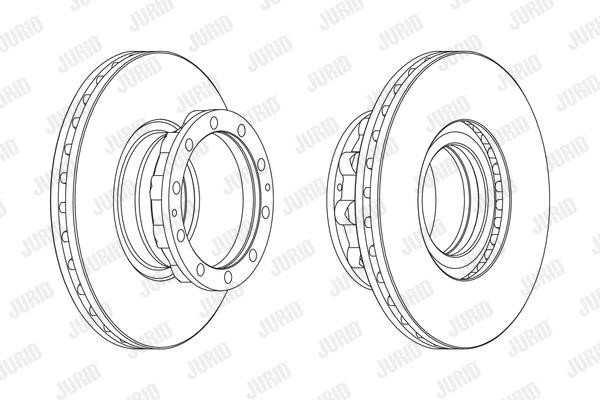 Jurid/Bendix 569133J Диск гальмівний задній вентильований 569133J: Купити в Україні - Добра ціна на EXIST.UA!