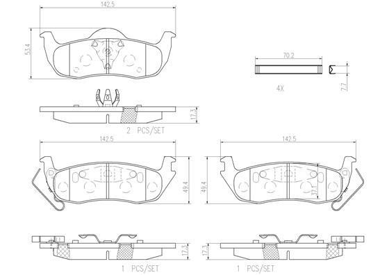 Brembo P37011N Гальмівні колодки, комплект P37011N: Купити в Україні - Добра ціна на EXIST.UA!