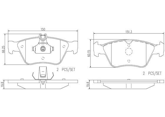 Brembo P50023N Гальмівні колодки передні, комплект P50023N: Купити в Україні - Добра ціна на EXIST.UA!