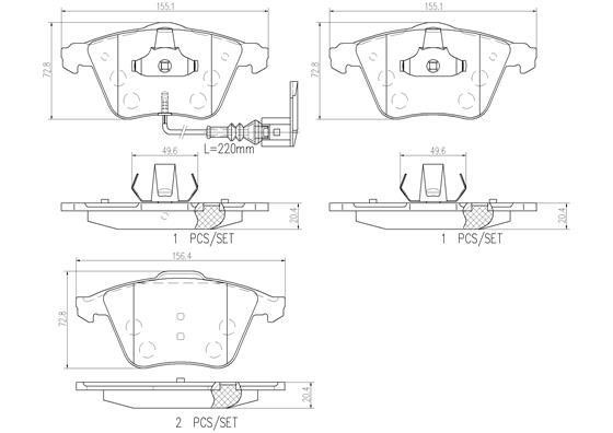Brembo P85129N Гальмівні колодки, комплект P85129N: Купити в Україні - Добра ціна на EXIST.UA!