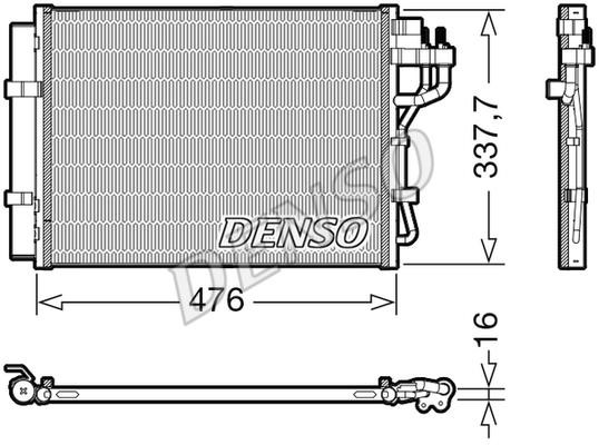 DENSO DCN41023 Радіатор кондиціонера (Конденсатор) DCN41023: Приваблива ціна - Купити в Україні на EXIST.UA!