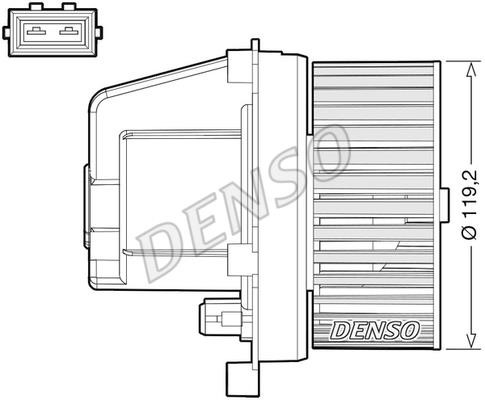 DENSO DEA33003 Вентилятор опалювача салону DEA33003: Купити в Україні - Добра ціна на EXIST.UA!