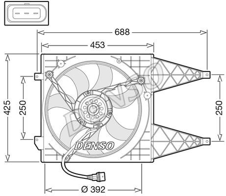 DENSO DER32016 Вентилятор радіатора охолодження DER32016: Купити в Україні - Добра ціна на EXIST.UA!