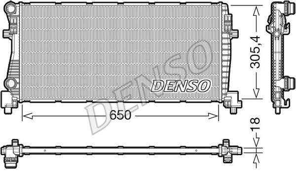 DENSO DRM02017 Радіатор охолодження двигуна DRM02017: Купити в Україні - Добра ціна на EXIST.UA!