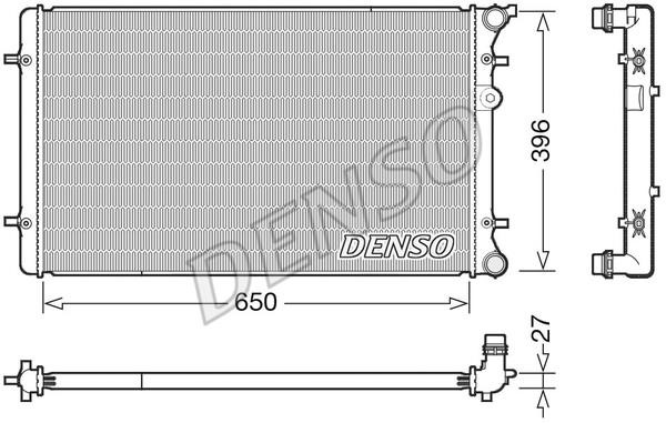 DENSO DRM02025 Радіатор охолодження двигуна DRM02025: Приваблива ціна - Купити в Україні на EXIST.UA!