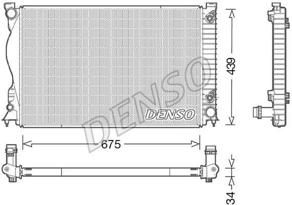 DENSO DRM02028 Радіатор охолодження двигуна DRM02028: Купити в Україні - Добра ціна на EXIST.UA!