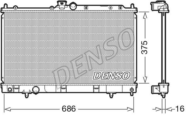 DENSO DRM45036 Радіатор охолодження двигуна DRM45036: Купити в Україні - Добра ціна на EXIST.UA!