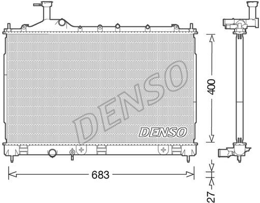 DENSO DRM45038 Радіатор охолодження двигуна DRM45038: Купити в Україні - Добра ціна на EXIST.UA!